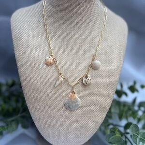 Gold Shell Charm Necklace